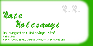 mate molcsanyi business card